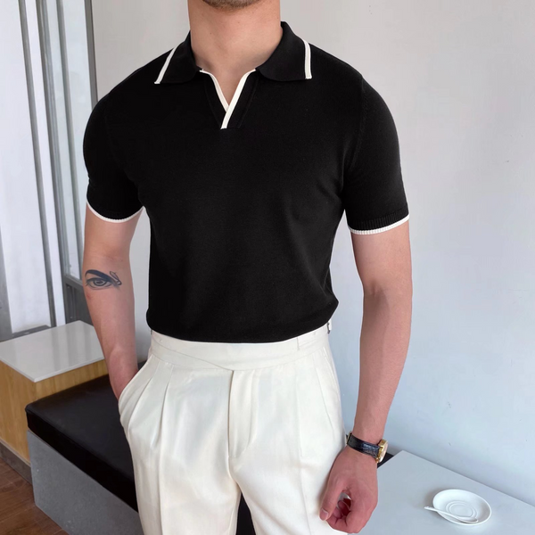 Elegant Men’s Ice Silk Polo Shirt
